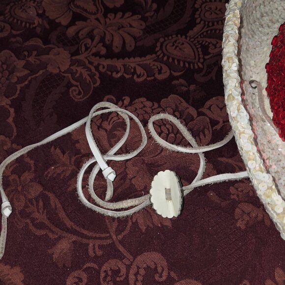 Vintage Floyette Originals Dallas Sequin Hat Dance Drill Team Small Cowboy Style - Picture 5 of 5